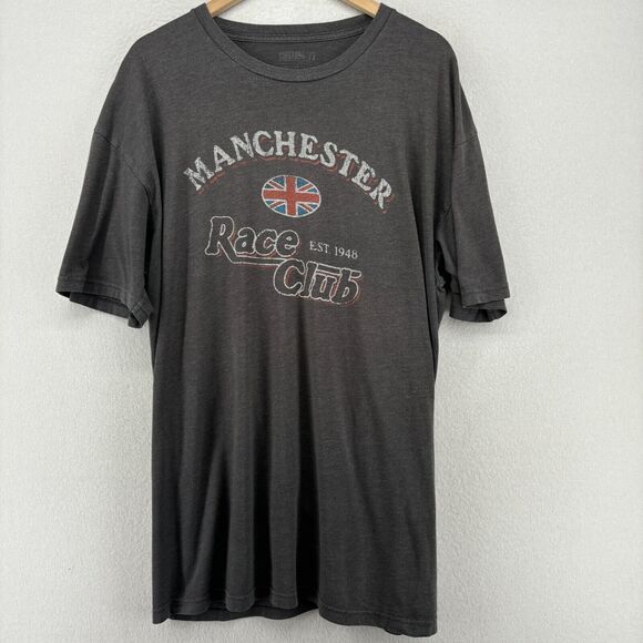 MANCHESTER RACE CLUB Shirt Mens L Running Company CT Conn Short Sleeve Gray - Picture 1 of 13